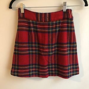 Red Plaid Skirt